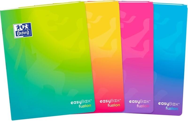 Oxford Lot de 10 Cahier EasyBook Fusion piqué 24x32, 96p./48 feuilles 90g/m², Séyès, coloris assortis (4) - 3020120252957_0