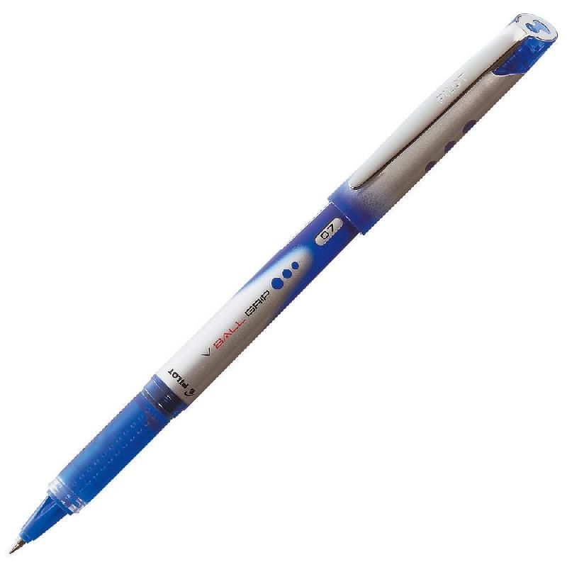 PILOT ROLLER PILOT V BALL GRIP - ENCRE LIQUIDE - 0,7 MM - BLEU