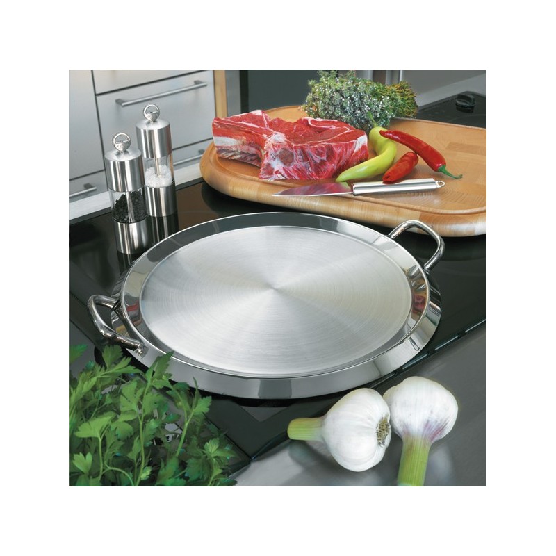 Plancha ronde en inox Cristel - Référence 441583 - État : Nouveau_0