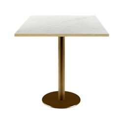 Restootab - Table 70x70cm Rome bistrot marbre translucide - blanc TB-ROM2-7070M-MB.PAR-LAI_0