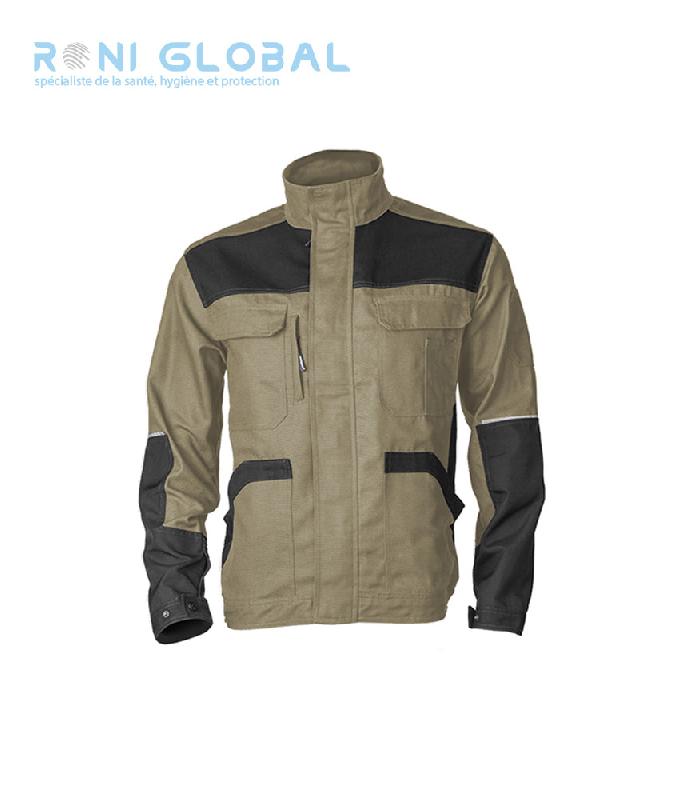 Veste de travail en coton et polyester - Renforts Cordura, liserés rétroréfléchissants et 8 poches - Smart Coverguard_0