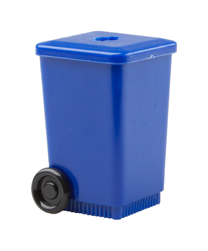 Taille-crayon en forme de container poubelle - Couleur bleue - Poids 19g_0