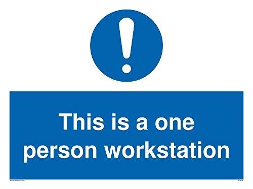 Station de travail pour une personne - Panneau de sécurité en aluminium composite 3 mm - Viking Signs_0