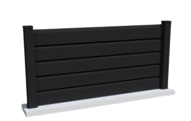 Clôture PVC pleine de couleur gris anthracite - MAGMA - Gamme Tendance_0