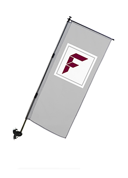 Drapeau fenêtre intérieur - impression sublimation - 110g polyester - système complet avec mât télescopique et ventouses_0