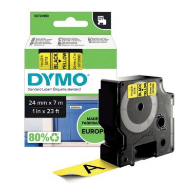 Dymo S0720980 D1 standard noir sur fond jaune 24 mm x 7 m_0