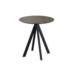 Essentials Table de bistrot - Plateau rond - Diamètre 70 cm - Noir/Midnight Marble - Infinity - Veba - gris 120011670_0
