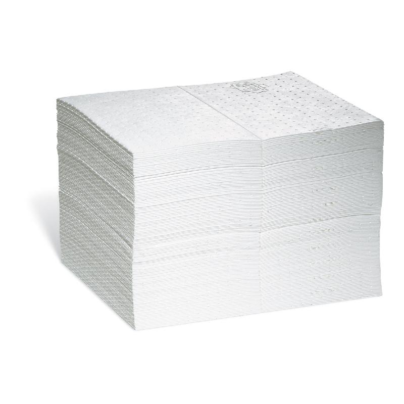 Feuille-tapis absorbant hydrocarbures - Double épaisseur - 38x51 cm - 125 feuilles/sac - Absorption 82,3 L_0