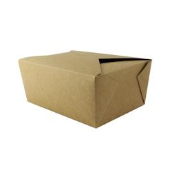 FIRSTPACK FHC - 160Pcs - Boite repas carton kraft - 215x160x90mm 2700ml - marron en carton 210BIO44K_0
