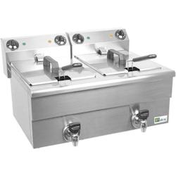 Friteuse de Table Electrique avec Vidange   2 x 10 L   AFI Collin Lucy - 0652733173263_0
