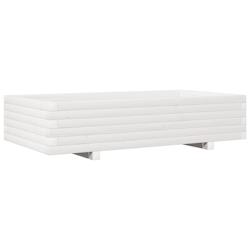 Helloshop26 - Jardinière bac lit surélevé plantes fleurs terrasse jardin 110 x 60 x 26,5 cm bois de pin massif blanc 02_0037366 - 3000214240381_0