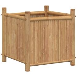 Helloshop26 - Jardinière bac lit surélevé plantes fleurs terrasse jardin 40 x 40 x 40 cm bambou marron 02_0037549 - 3000213896657_0