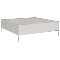 Helloshop26 - Jardinière bac lit surélevé plantes fleurs terrasse jardin de jardin 100 x 100 x 33,5 cm acier inoxydable Argent 02_0039286 - 3000218_0