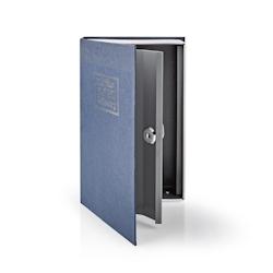 Livre Coffre-fort Serrure à Clé Design Réaliste Usage Non Intensif Nedis - bleu 5412810322992_0