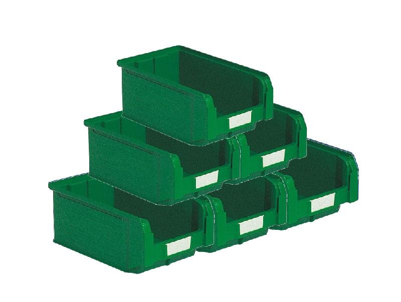 Lot de 21 bacs à bec plastique 9.4l vert_0