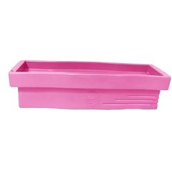 Plast&ampampamp#039Up Rotomoulage Jardinière apparence pierre avec réserve d'eau 70l - ROSE - rose 0750122554812_0