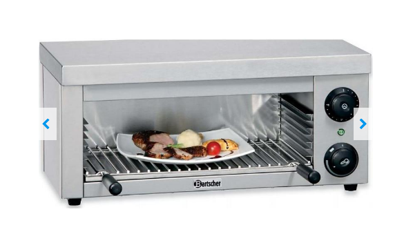 Salamandre électrique inox - 2kw - avec 1 grill et 1 lèchefrite - 610x305x280(h)mm_0