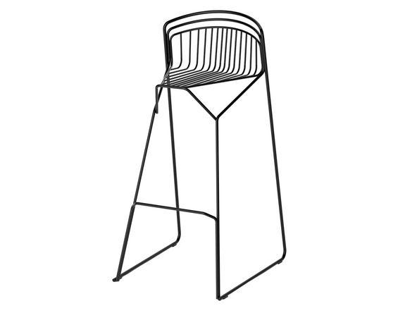 Lot de 2 chaises hautes Ribelle en tiges d'acier_0