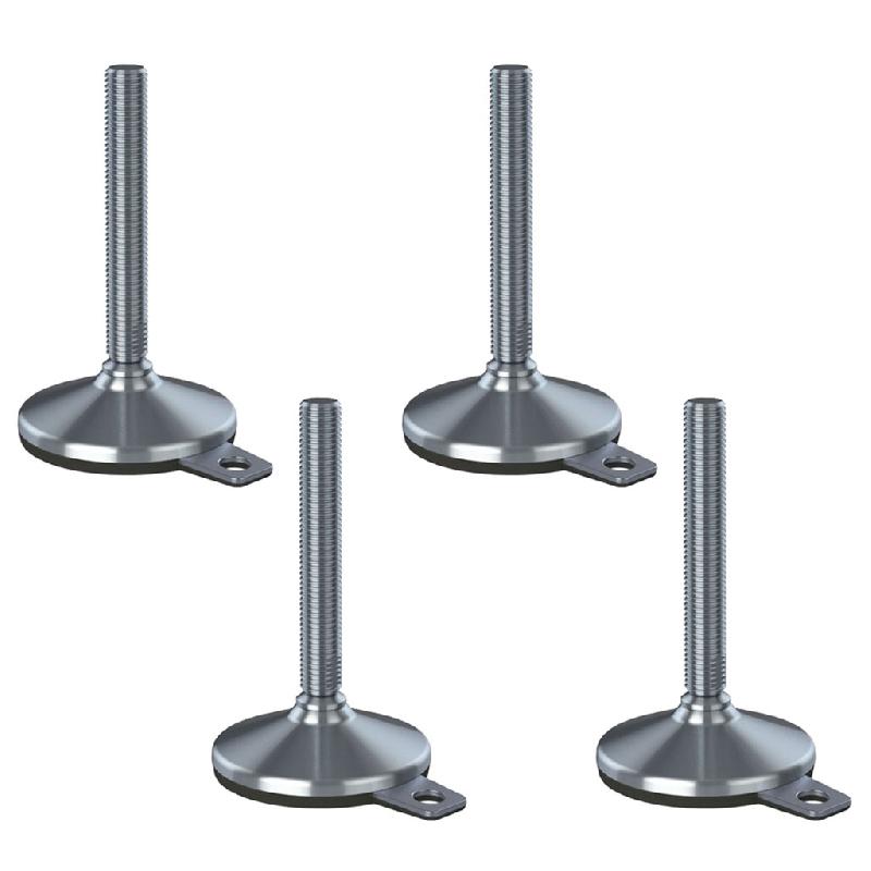 Pieds de nivellement en acier inoxydable 20x150x105mm et patin anti-vibration1500kg-Set of_0