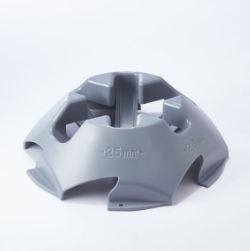Support trottinette au sol - Mottez - 21 x 21 x HT 6.50 cm - Réf : M058QGR - Gris RAL 7030_0