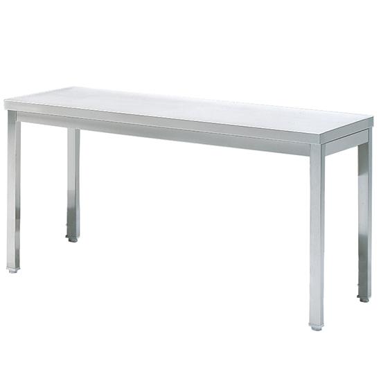 Table inox de travail sans étagère, sans dosseret, 1000x700 mm - STLT70100_0