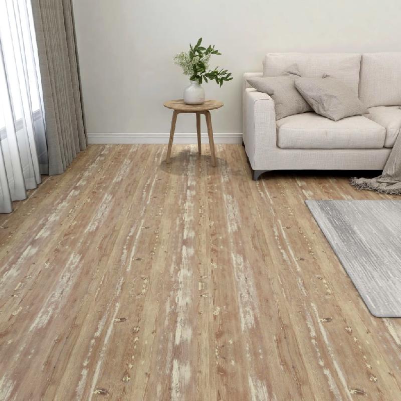 Vidaxl planches de plancher autoadhésives 55 pcs pvc 5,11 m² marron 324672_0