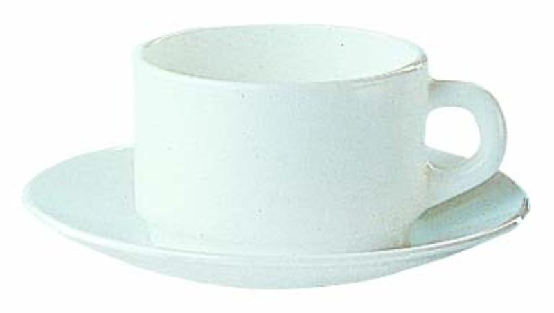 SOUS-TASSE À THÉ ROND BLANC VERRE Ø 14 CM OPAL BLANC ARCOROC