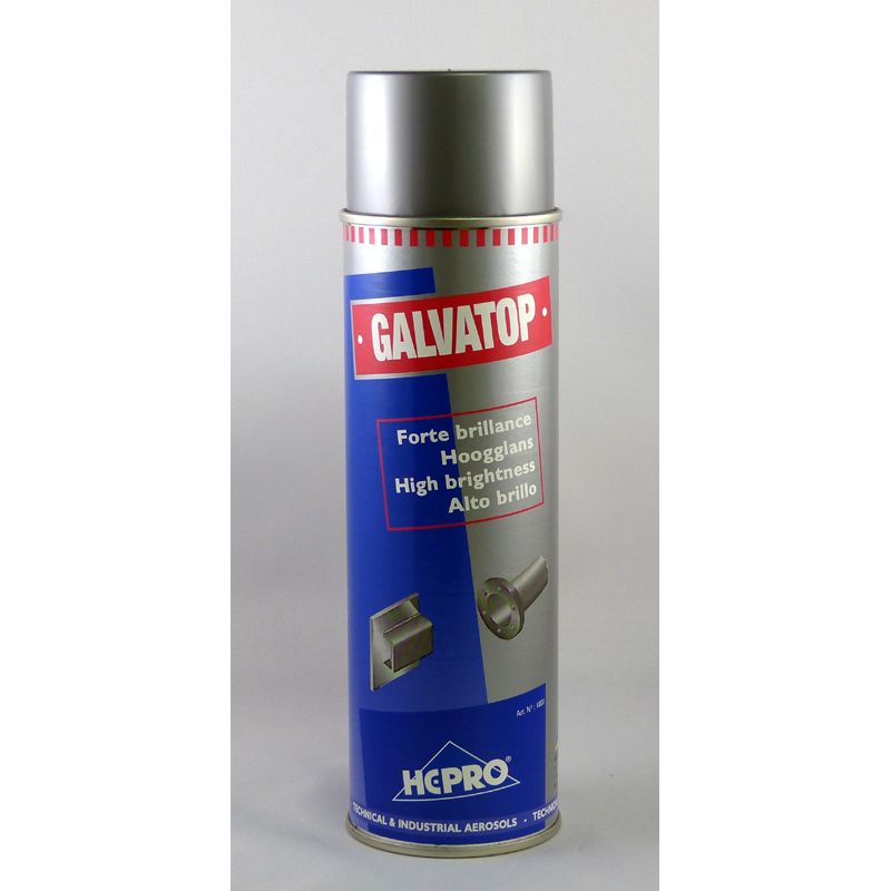 1007 - Bombe de galvanisation à froid Hepro - 500ml - Galvatop forte brillance et haute résistance_0