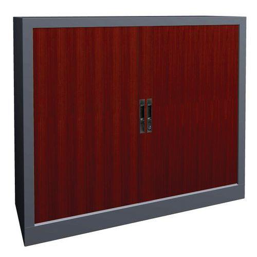ARMOIRE MÉTAL À RIDEAUX PVC LAME RECOUVERTE 120 X 102 CM COLORIS MERISIER/ALU - MANUTAN COLLECTIVITÉS