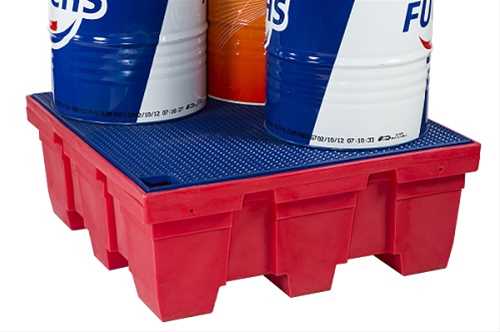 Bac de rétention 450 litres avec caillebotis métal - BRCG450 - adapté pour 4 fûts de 220 litres_0