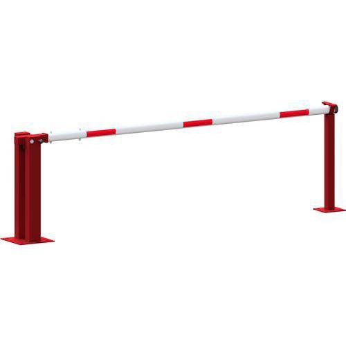BARRIÈRE MANUELLE AVEC RESSORT ET POTEAU FIXE CADENAS-3000MM - SCHAKE