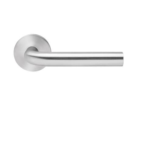 BÉQUILLE DOUBLE SUR ROSACE SLIM STYLE BE100B À CLIPSER EN INOX SATINÉ - BEC-DE-CANE KARCHER DESIGN
