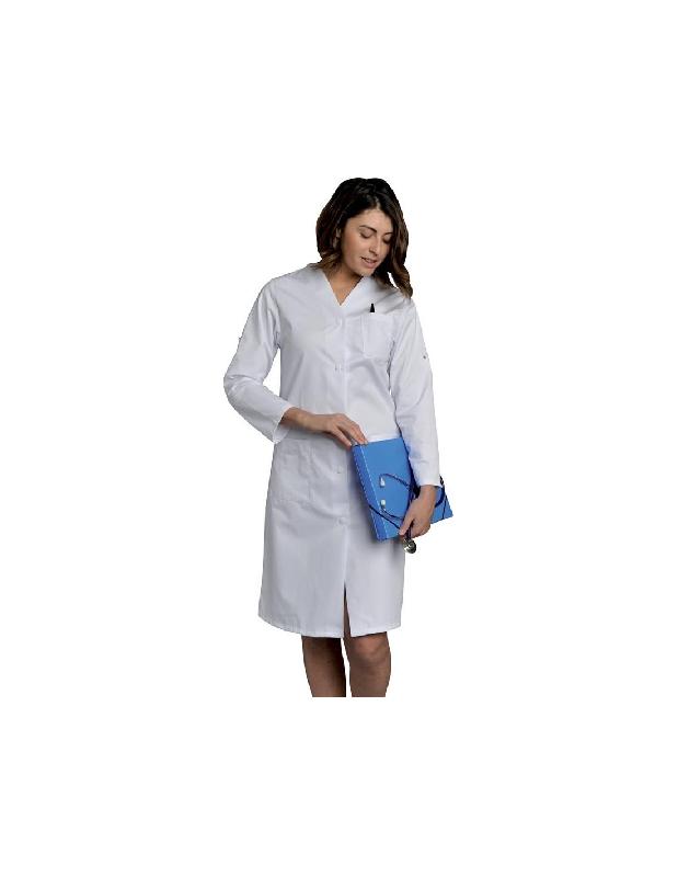 Blouse femme manches réglables écologique Julie 100% coton 200 gr/m2 - BLSSJUCTBC-SN05/MR_0
