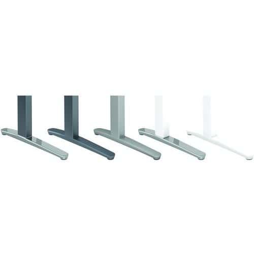 BUREAU PIED BLANC BRILLANT XBHM-160X80CM-ÉRABLE-BLANC - HAMMERBACHER