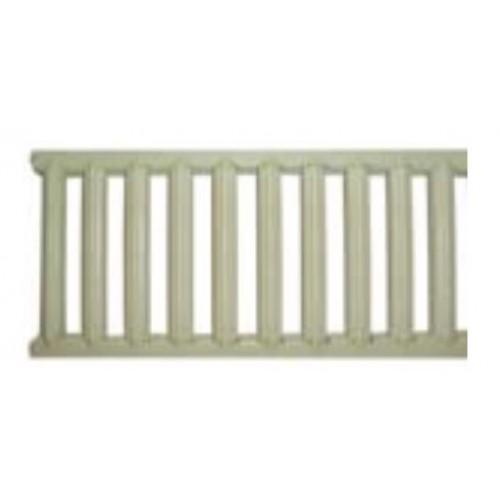 CANIVEAU AVEC GRILLES PASSERELLES EN ACIER GALVANISÉ COULEUR SABLE- HEXALINE 100 ACO
