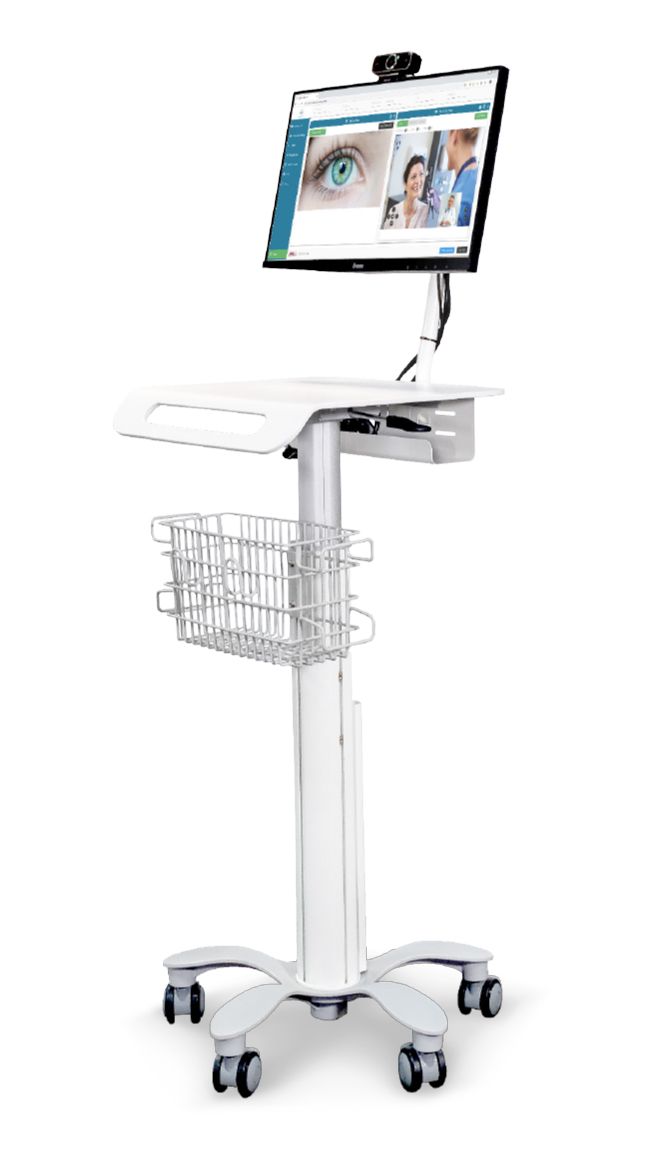 Chariot informatique - Promotal - station de travail ultra compacte avec fixation VESA - hauteur variable : 800 mm - 1050 mm_0
