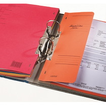 CHEMISE À CROCHETS, CARTON MANILLE, A4, ROUGE - LOT DE 50