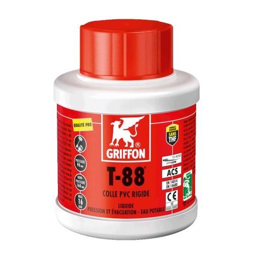 COLLE POUR PVC RIGIDE - PRISE RAPIDE ET SANS THF - T88 - 0,5L GRIFFON
