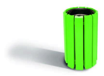Corbeille pour écoles - Cologne - bois exotique certifié FSC - 35 litres avec finition multicolore ou monochrome_0