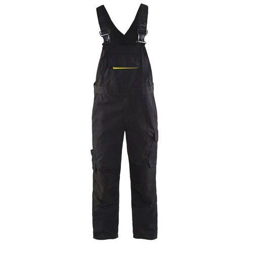 COTTE À BRETELLES STRETCH NOIR/JAUNE FLUORESCENT TAILLE 38 - BLAKLADER