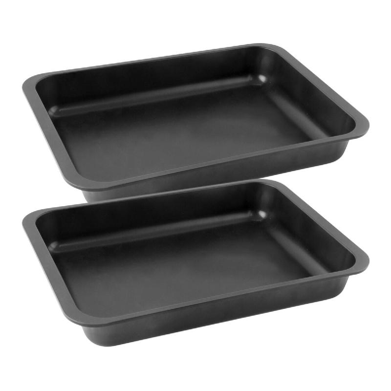 Ensemble de 2 Plats à four XXL 40 x 29 x 6 cm Zenker Special Cooking - noir métal 3176239934557_0