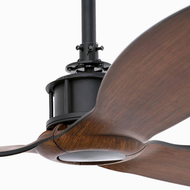 FARO BARCELONA VENTILATEUR PLAFOND JUST FAN M NOIR/BOIS FONCÉ