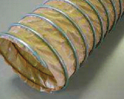 Gaine flexible et légère en tissu de verre enduit PTFE - Spirale acier - Résistance chimique et thermique - Référence : 009TISS783_0