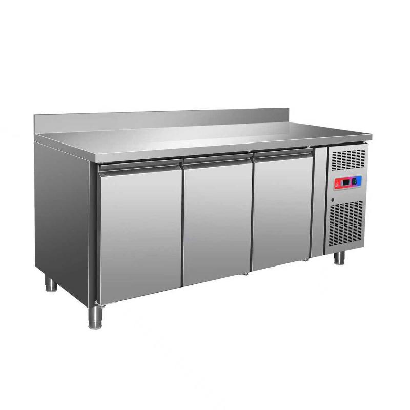 Gasfrit – Table réfrigérée murale sous-comptoir à 3 portes en acier inoxydable, réfrigération ventilée, 1795 × 700 × 850 + 100 mm - inox gf054_0