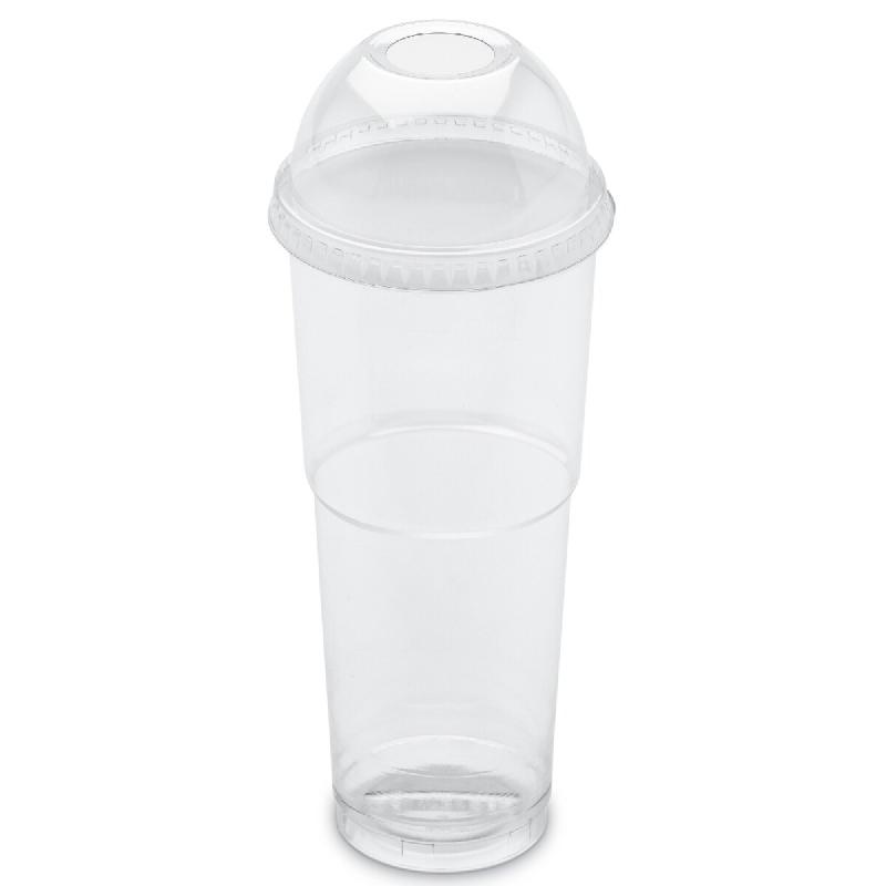 Gobelet Pot à Dessert  30cl NOVACUP VALUE PACK + Couvercle Dôme Ouvert Inclus Snacking Recyclé Transparent  Verrine - Lot de 6250 unités - transpa_0