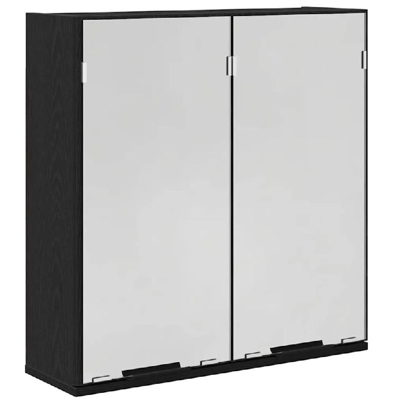 Helloshop26 - Armoire miroir rectangulaire moderne salle de bain 64 x 20 x 67 cm grand espace de rangement en bois d'ingénierie 02_0051807 - Bois mas_0