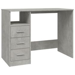 Helloshop26 - Bureau table poste de travail meuble d'ordinateur informatique étude avec tiroirs 102 x 50 x 76 cm bois d'ingénierie 02_0023470 - 3000_0
