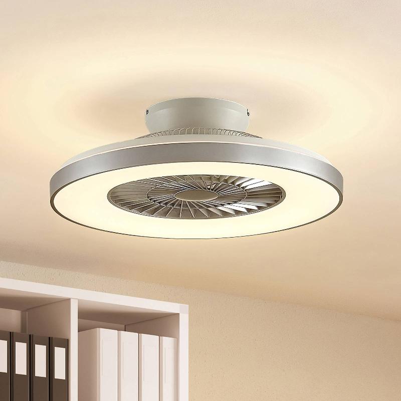 STARLUNA ORLIGO VENTILATEUR PLAFOND LED, ARGENTÉ