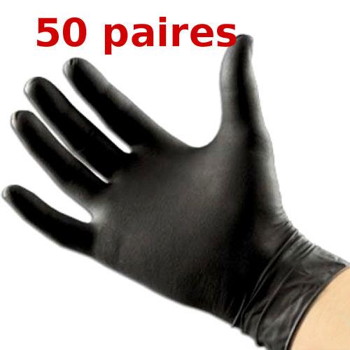 Lot de 50 paires de gants en nitrile - taille au choix - couleur selon arrivage - référence DIVGants-NI-50p_0