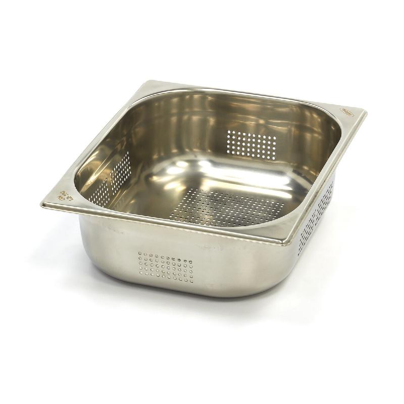 Maxima Récipient gastronorm - 1/2 GN - profondeur 10 cm - acier inoxydable - perforé – 32.5 × 26.5 × 10 cm - AKS-09367612_0
